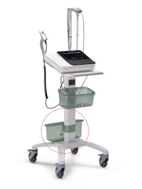 GE MAC 5 additional shelf at the bottom of the trolley