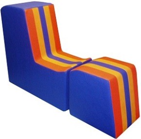 Lehnsitze mit Hocker  B/T/H cm 68/30/68 Spielobjekte zum Sitzen und räumlichen Spielen