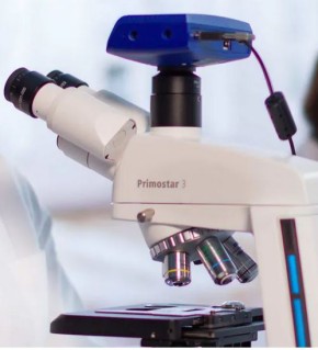 microscope ZEISS Primo Star equipped for urine lab