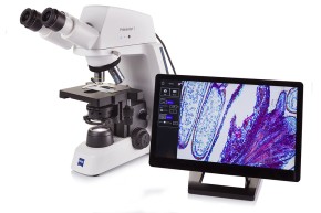 microscope ZEISS Primo Star equipped for urine lab