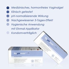 RepHresh Vaginalgel (9 vorgefüllte Applikatoren) zur Normalisierung des vaginalen pH-Wertes